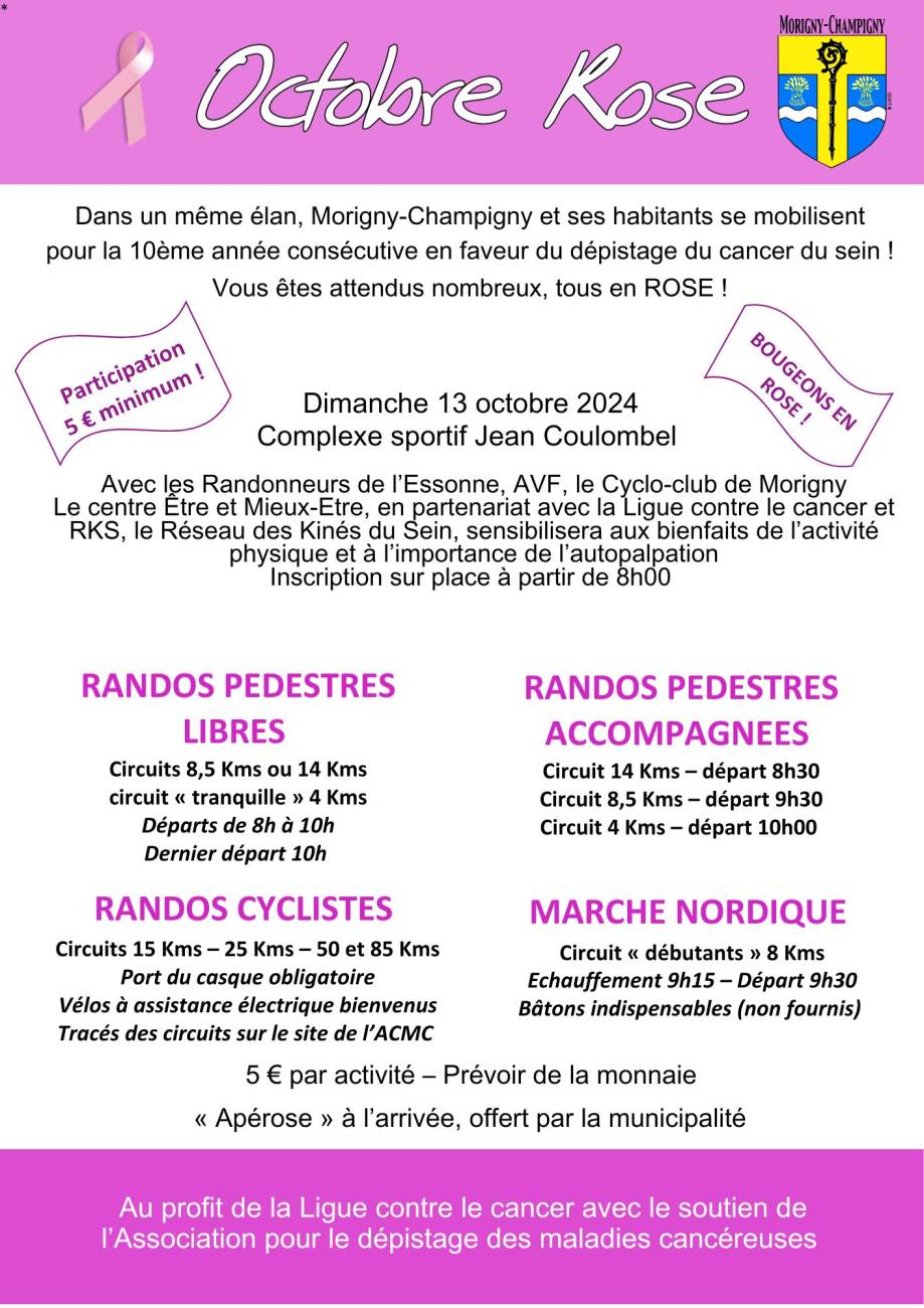 Morigny champigny octobre rose 2024