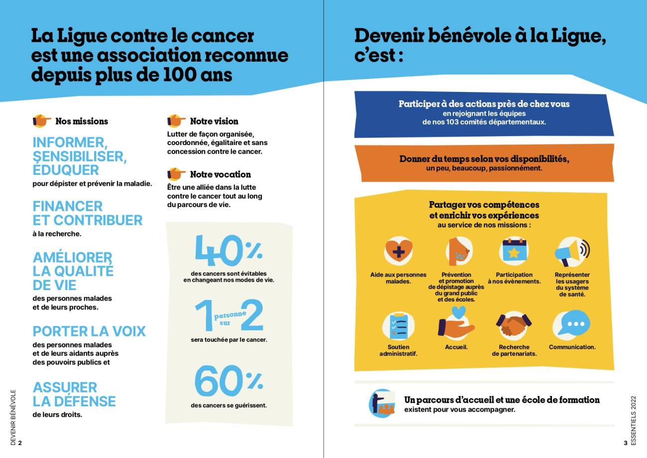 Flyer bénévole Ligue cancer