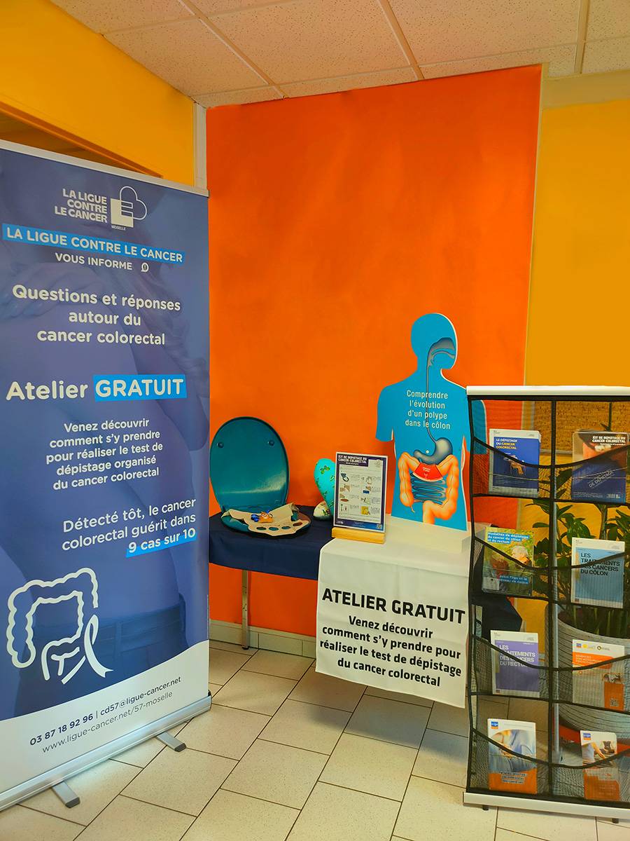 Mise en situation du stand cancer colorectal