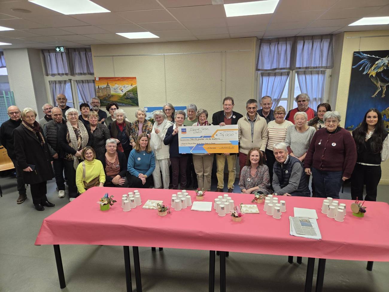 Galette à Issoire et remise de chèque Issoir'Ose