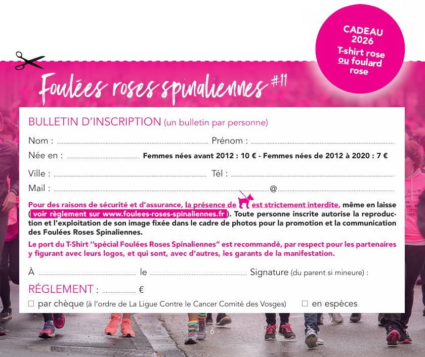 bulletin inscription FRS 2026