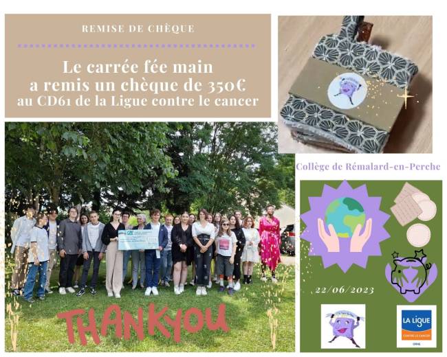 Remise de cheque Carrée fée Main- Rémalard en perche