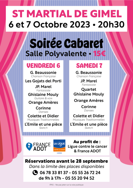 Affiche du cabaret