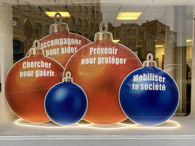 Vitrines de boules de noel