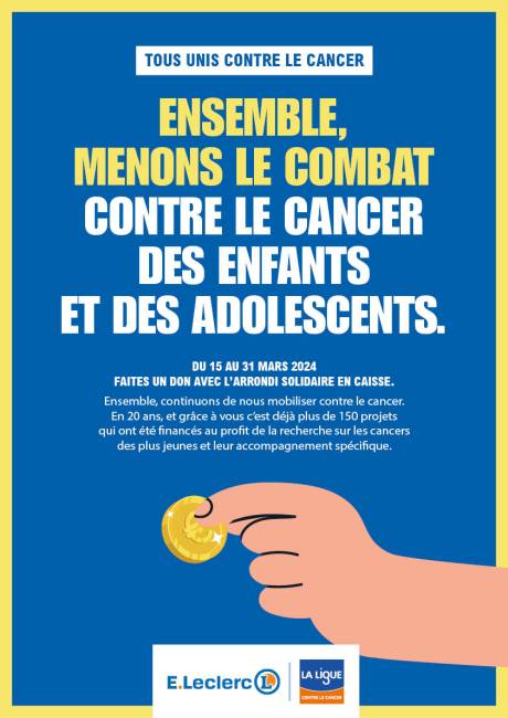 « Tous Unis contre le cancer » avec les magasins E. LECLERC 