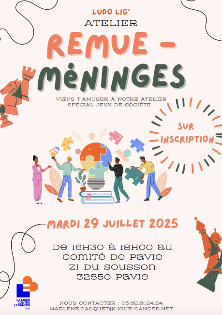 affiche de l'atelier Ludo lig'