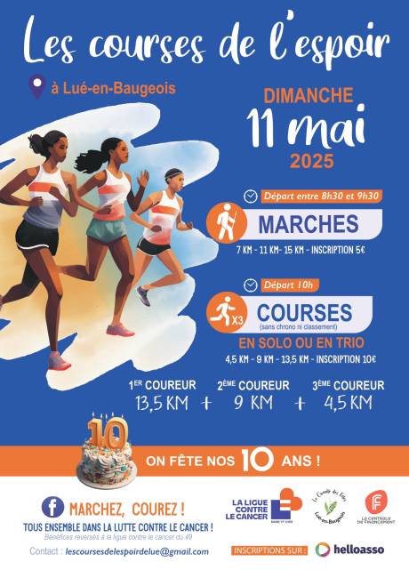 Courses de l'espoir 2025
