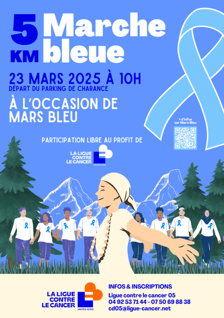 affiche marche bleue