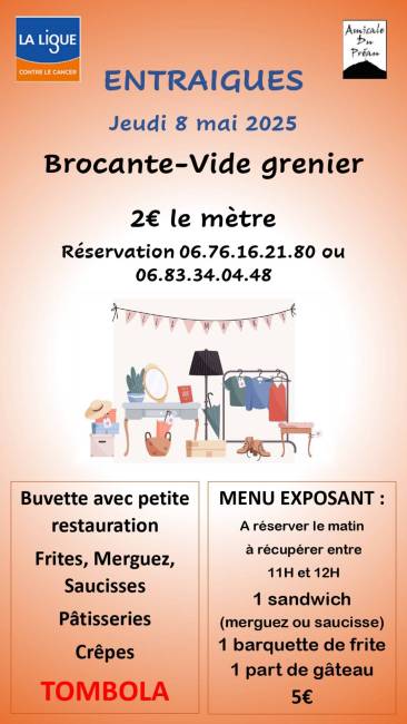 Affiche brocante Entraigues