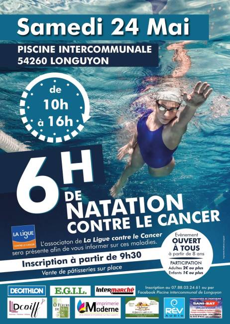 Les 6h de natation contre le cancer – 3e édition