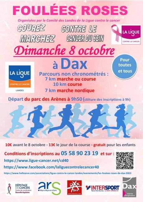 flyer Foulées roses 2023