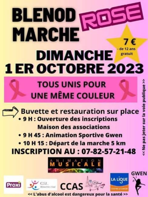 Manifestation "Blénod Marche Rose"