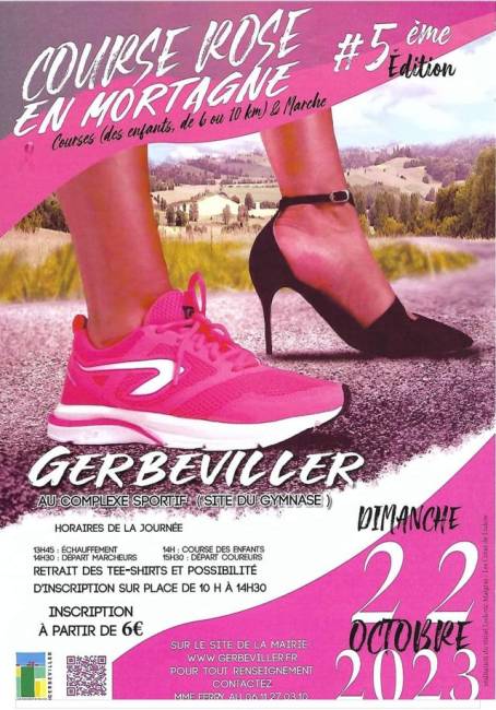 Marche/course rose à Gerbéviller