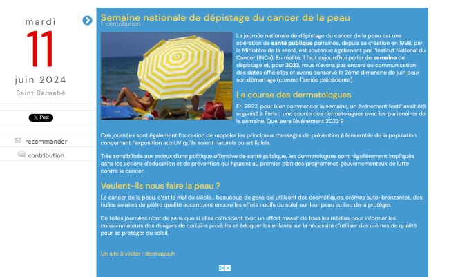 Journée mondiale du cancer de la peau | Ligue contre le cancer