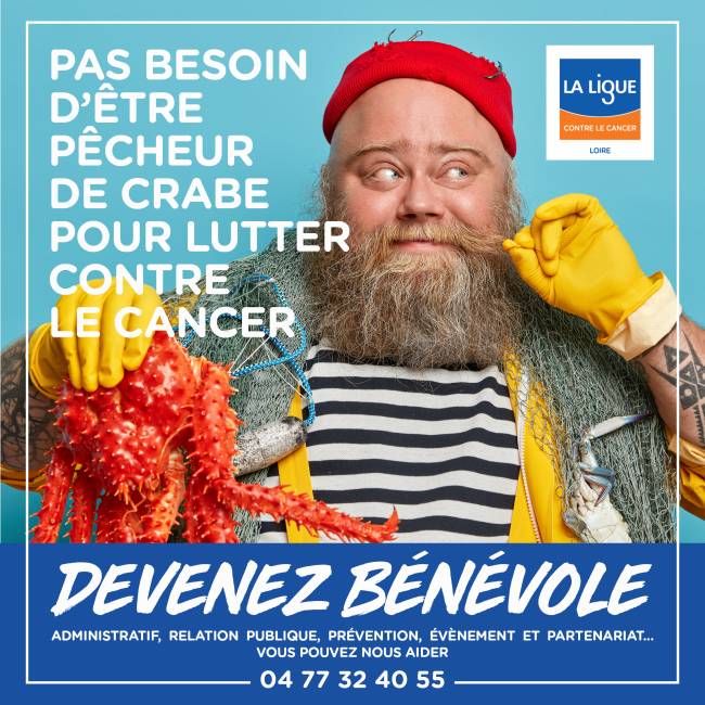 affiche devenir bénévole - pêcheur de crabe